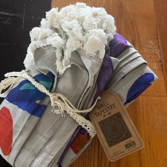 NATURAL LIFE Multicolor Tapestry with Fringe - Picture 2 of 5